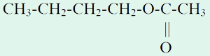 Структурная формула бутилацетата. 